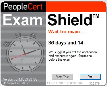 If your system is compatible, click OK and a countdown clock to your exam will appear.