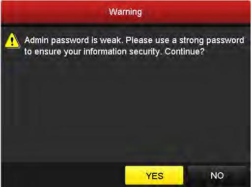 3 Settings Admin Password STRONG PASSWORD RECOMMENDED We highly recommend you create a strong password of your own choosing (using a minimum of 8 characters, including upper case letters, lower case