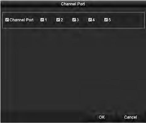 4. (For the encoders with multiple channels only) check the checkbox of Channel Port in the pop-up window, as shown in the following figure, and click OK to add multiple channels. Figure 2.
