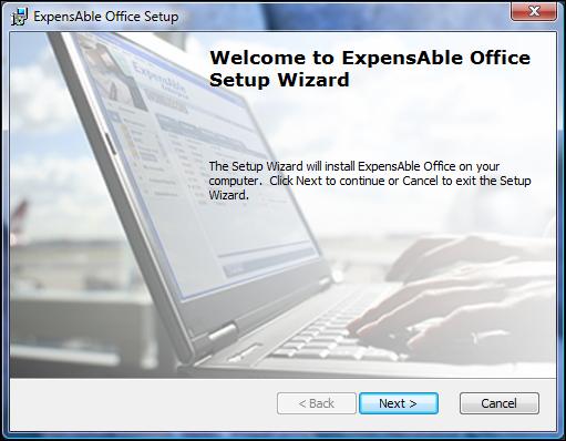 Installing ExpensAble Office (Windows) This section assumes you have already downloaded the ExpensAble installation program (ExpensAbleOffice8.