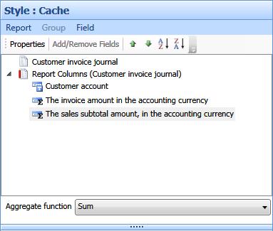 Free-format functions Figure 26 Cache output showing consolidation of amounts 18.