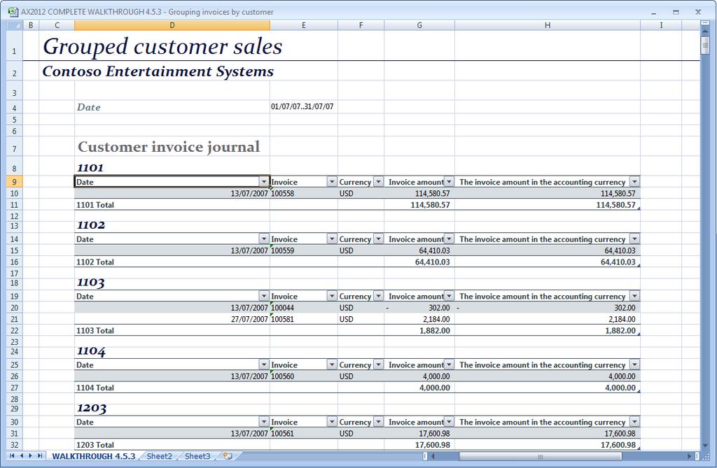 Structured reporting functions Figure 45 Format is taken