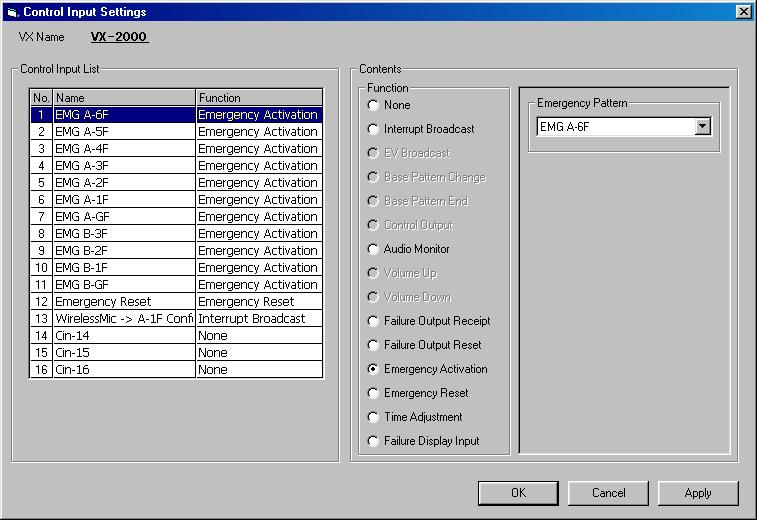 10.2. Control Input Settings Chapter 7: PC SOFTWARE OFFLINE SETTINGS 10.