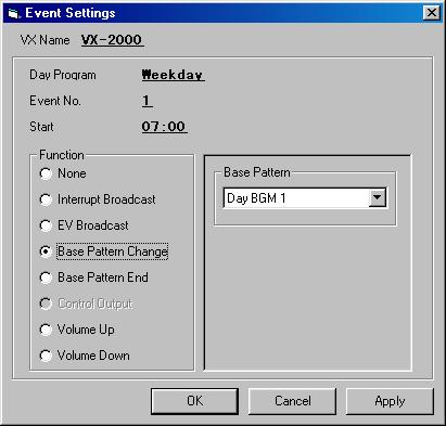 Time settings can be performed by "grabbing" (holding the left mouse button down) the bar with " " mark displayed, and pulling it to the left or right.