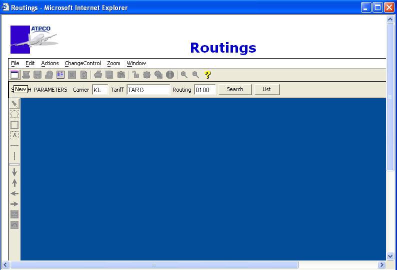 Creating Routings in FareManager Step 2. Click New.
