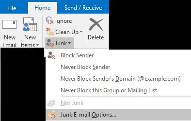 Junk Mail (RedCondor/ Edgewave) Junk Once your account is moved off of Novell, you will no longer manage your SPAM settings through Edgewave s Red Condor.