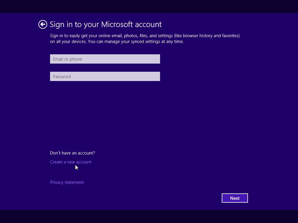 Step 6: Account Setup In this step, you will set up a local account to access the computer. You will not be creating a Microsoft account for this exercise.