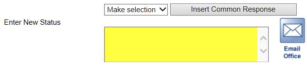 Click on the Appraisal Status drop-down menu, and select an appropriate status. The list of available statuses is determined by the Office.