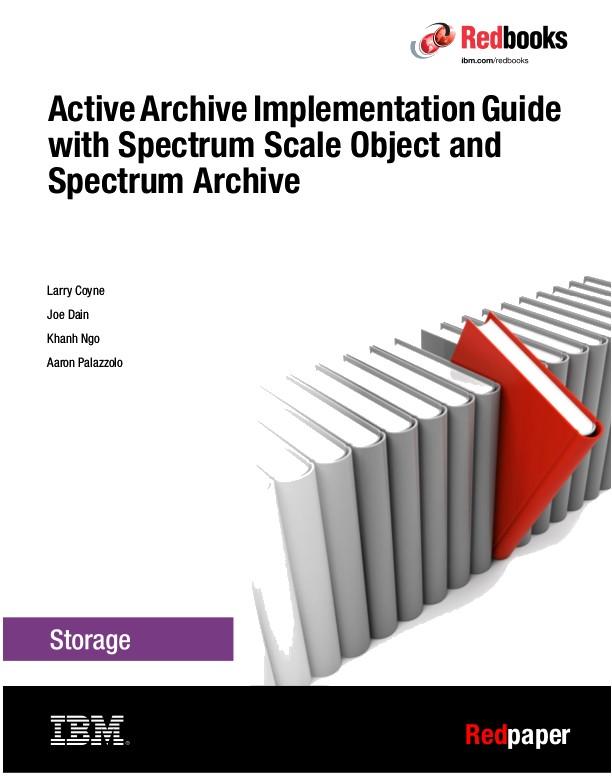 Redpaper on Spectrum Scale Object + Spectrum Archive 2 main methods to leverage the Spectrum Archive tape tier in the Spectrum Scale object store: 1) Specific S3 buckets and containers with immediate