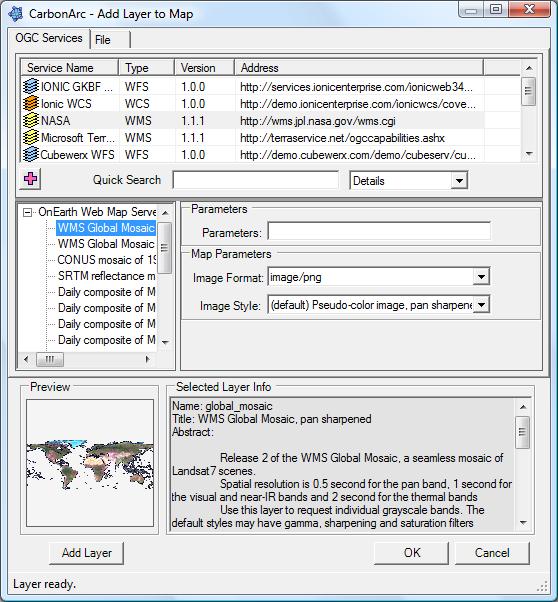 Figure 7 Tip: The Add Layer dialog provides a quick way to set some properties and styling parameters of the selected layer.