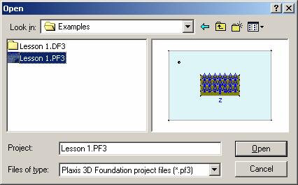 GENERAL INFORMATION 2.2 FILE HANDLING The PLAXIS 3D FOUNDATION program handles all files with a modified version of the general Windows file requester (Figure 2.2).