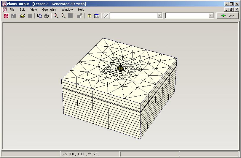 REFERENCE MANUAL reached in this way is 0.05. After selecting one of the local refinement options, the 2D mesh is automatically regenerated and shown in the Output program. 3.6.