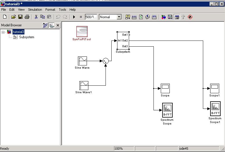 5b. Simulation Once the filter is in place as shown in figure 13, it can be made a subsystem to make the design more hierarchical. Once it is done, it is the time to simulate the design.