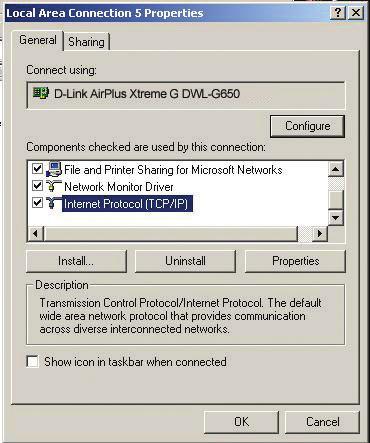 For Windows 2000 users: Go to Start > Settings > Network and Dial-up Connections > Double-click on the Local Area Connection associated with the