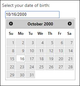 QUESTION TYPE DESCRIPTION PREVIEW Date Question that asks a respondent to select a date.