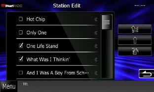 CD/Audio and Visual Files/iPod/App Operation My stations edit 1 Touch [ ] in the Station Search screen.
