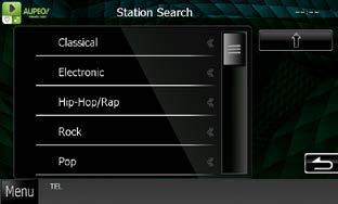 CD/Audio and Visual Files/iPod/App Operation Multi function menu The following functions can be performed by using keys in this area. [ ] Searches for a station.