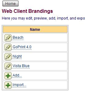 branding templates appear: You may use one of the templates or create