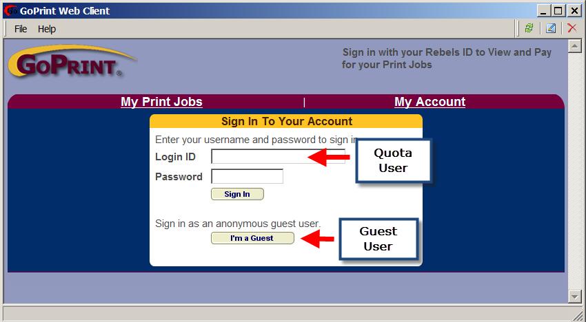 Only clients who have authenticated with the Web Client have the option of releasing their jobs all the way to the printer from where they are located at their workstation.