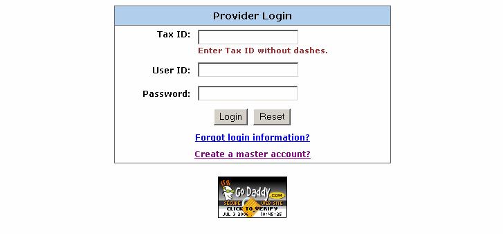 Provider Account Login 20 Once your Account has been activated Provide your Tax ID, User ID, and Password Click the Login button