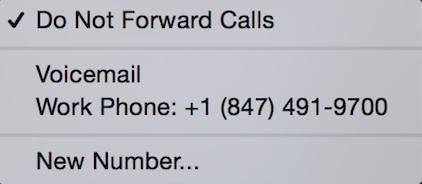 Forward Calls to Voicemail or External Number Your softphone can be forwarded to an alternate destination. Do the following: OR 1. Click the Call Control icon on the main Jabber window. 2.