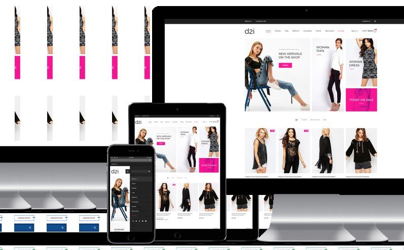 Website development projects d2i USA Online store of women clothing sale.
