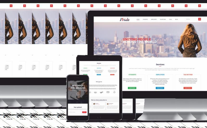 Website development projects J1 United USA The website allows to complete documents online in order