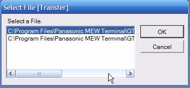 you access the Transfer menu from the File dropdown menu.