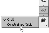 Activate the Constrained Orbit option by clicking on the associated icon as shown.