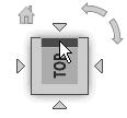 7-34 Tools for Design Using AutoCAD and Autodesk Inventor 7. Move the cursor over the top edge of the ViewCube and notice the roll option becomes highlighted. 8.