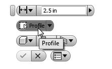 Inside the graphics window, click once with the rightmouse-button to display the option menu. Select Finish 2D Sketch in the pop-up menu to end the Sketch option. 8.