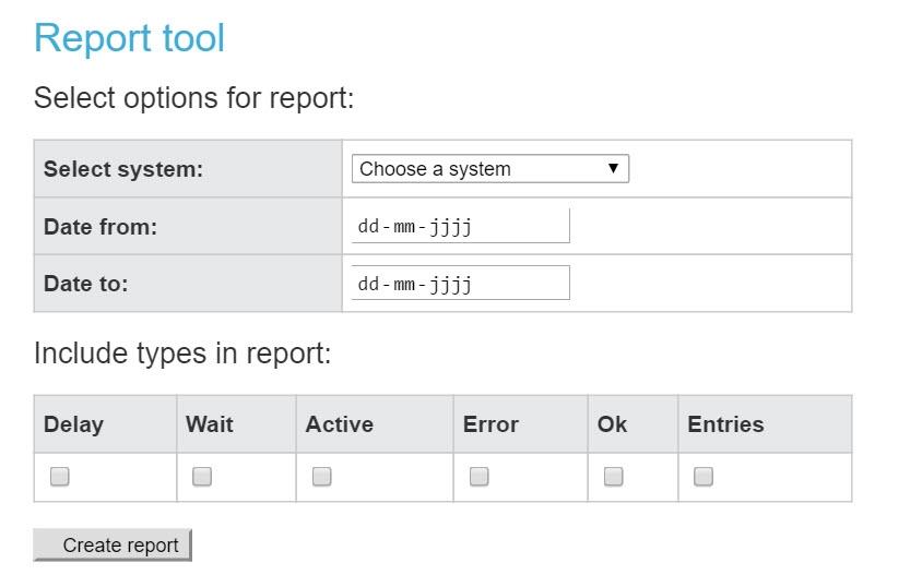Created with the Personal Edition of HelpNDoc: Free Web Help generator Report page Report page Admin users have the option to create a report for a system.