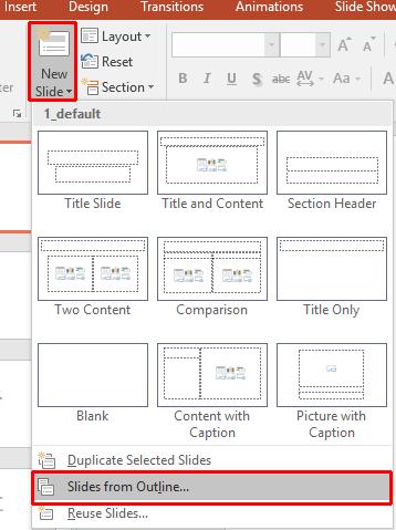 This will display the Insert Outline dialog box. Display the contents of the PowerPoint 2016 Advanced folder.