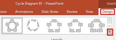 PowerPoint 2016 Advanced Page 33 Select one of the shapes and press the Delete key.