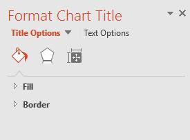 Click on the Fill option which allows you to format the chart title using a solid colour.