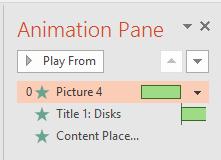 PowerPoint 2016 Advanced Page 91 Click on the Preview button and you will see that the animation playing sequence