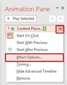 PowerPoint 2016 Advanced Page 93 This will display the Fade dialog box.