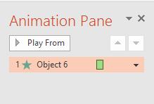 Within the Animation Pane, click on the down arrow next to the animation item and