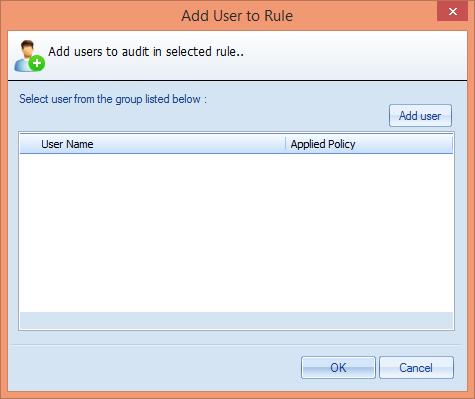 Figure 48: Add User to the rule ii. If no user is listed here, then it means no user group has been created in the software.