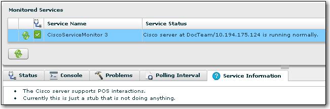 Cisco Services Monitor This service is not currently implemented. Log Service As events happen within SV Director, they are logged in log files.