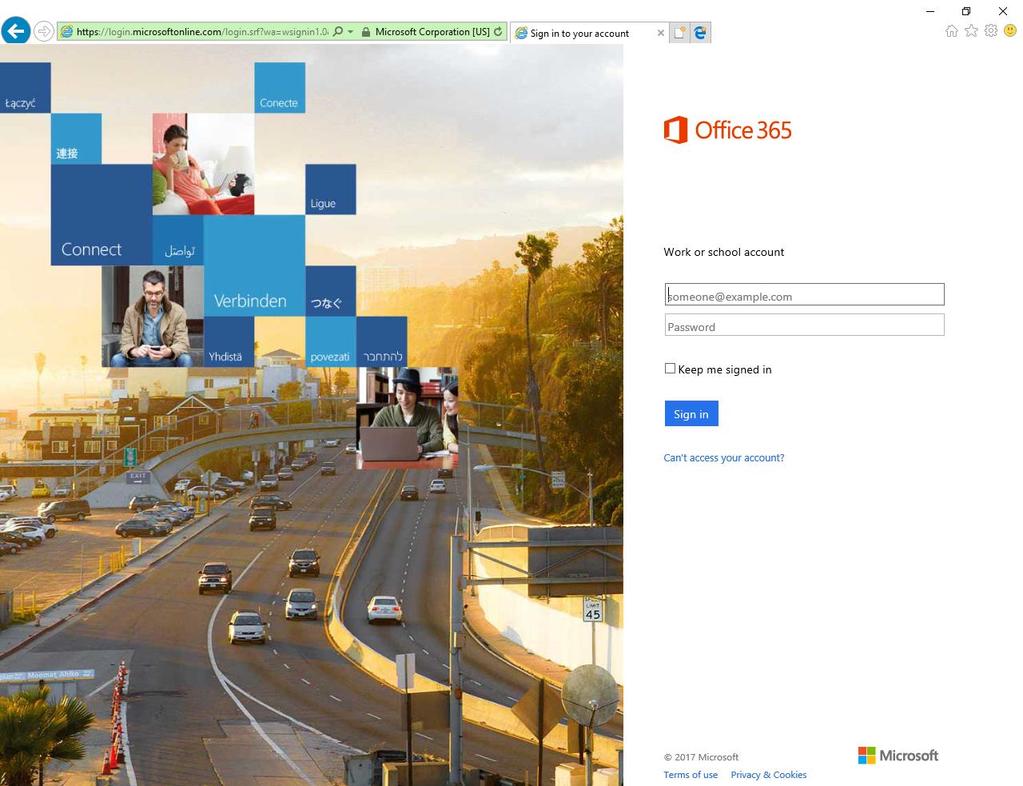 Accessing OneDrive via Office 365 1. Begin by navigating to portal.office.com.