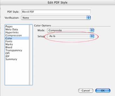 Document setup and file preparation File Preparation QuarkXPress to PDF Include all fonts Utilizing the proper PDF Output Style (see Merrill PDF Output Style for QuarkXPress below) will embed fonts