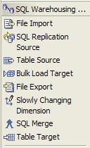 Data Flows: Source and Target Operators Sources File import Table source SQL replication source Targets File export Table target (SQL insert,