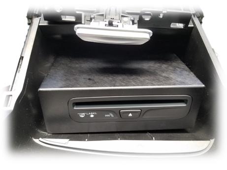 Use screws removed from CD player in step 1 to secure CD player in place using 1/8 holes and threaded