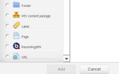 3.5 CREATE A FOLDER You can create folders and upload file into it. Click Add an activity or resource and choose Folder.