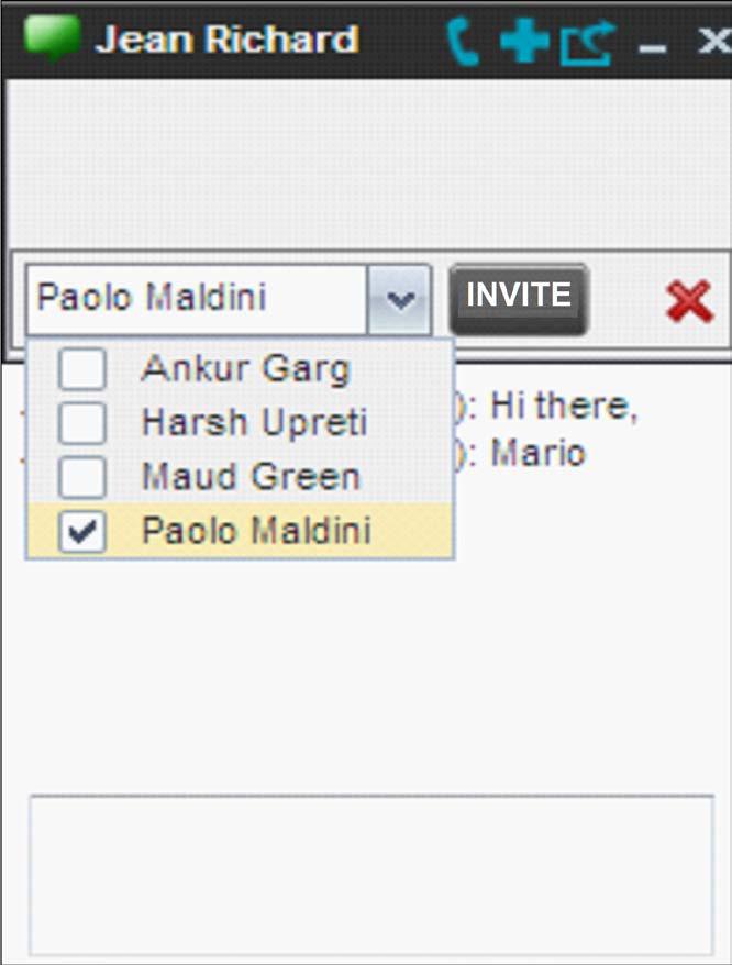 Monitor IM&P Contacts and Chat The messages you send and receive appear in the Chat Logs area at the top of the window, below the title bar.
