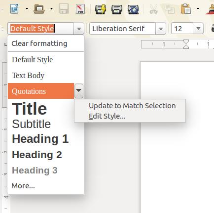Tip You can also modify styles using the submenu on each style in the Apply Style list on the Formatting toolbar (see Figure 4).