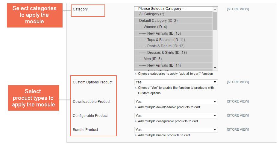4 User Guide Add Multiple Products to Cart In Enable, choose Yes to enable the module, otherwise choose No.