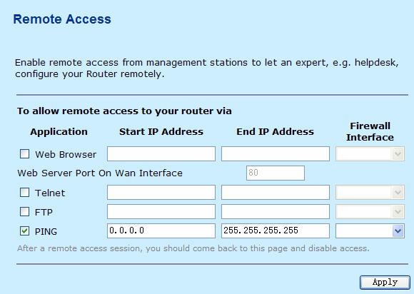 3.9.5 Lan Access Choose Admin > Lan Access and