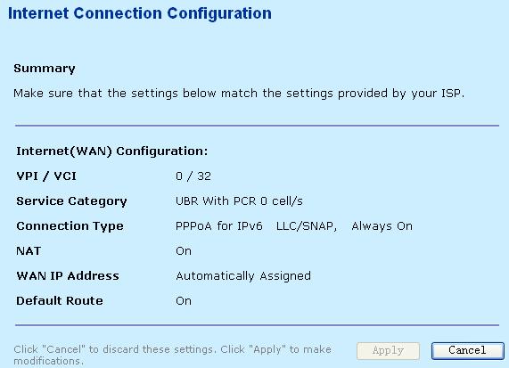 Field Description a PPP connection manually again if you select manually connect. Enter the waiting time in the field. Step 4 Click Next and the following page appears.